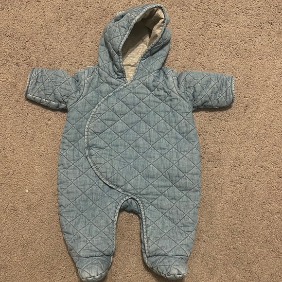 Denim Quilted Snow Suit - Picture 1 of 5